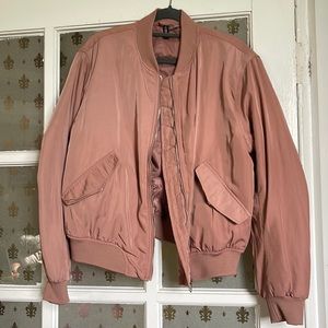 Rose color bomber jacket